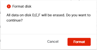 Formatting Confirmation
