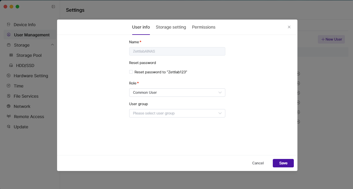 Modify User Info